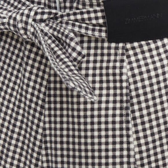 Zimmermann Gingham Print High Waisted Shorts - Picture 2 of 6